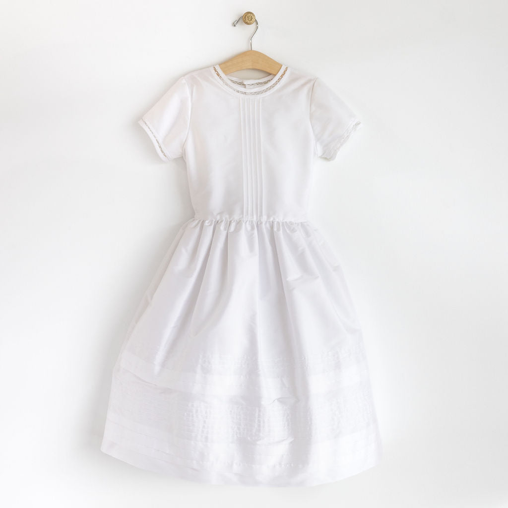 White Taffeta Cambridge Dress