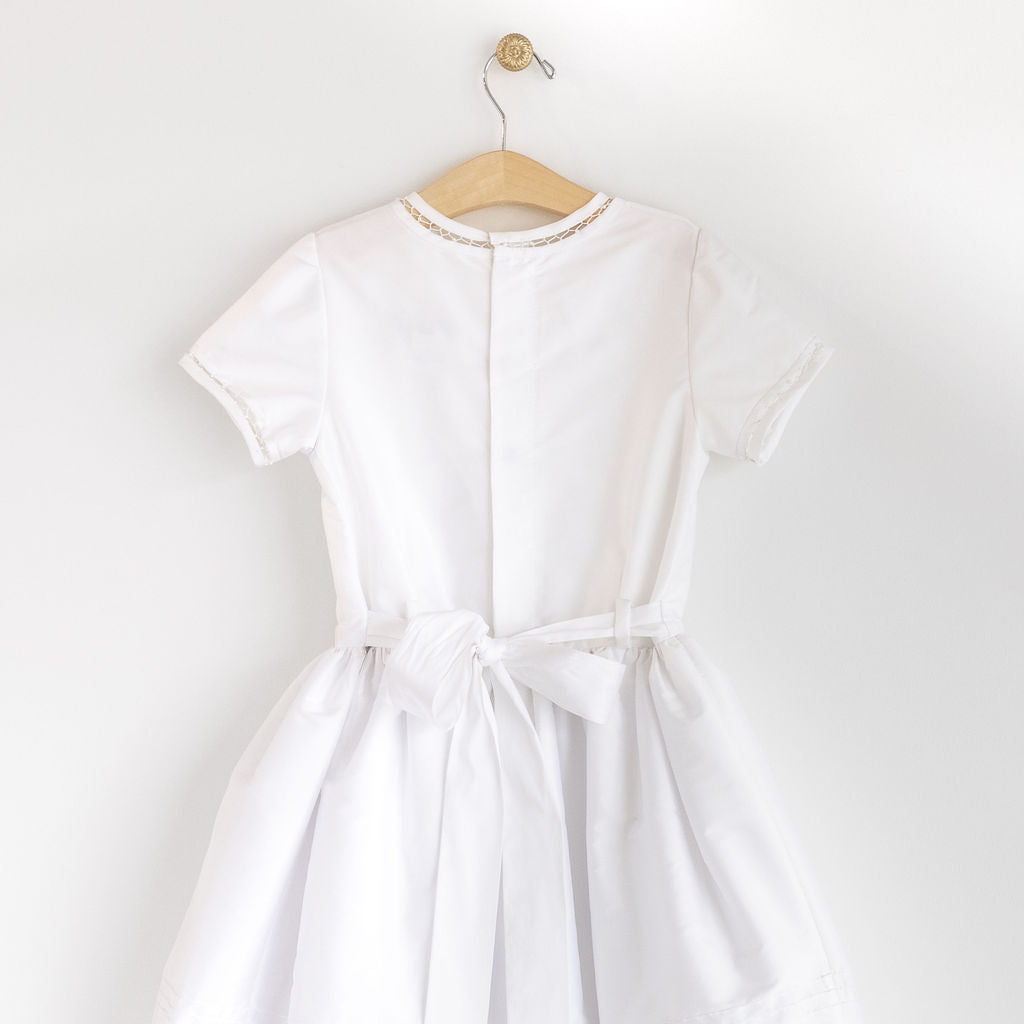 White Taffeta Cambridge Dress