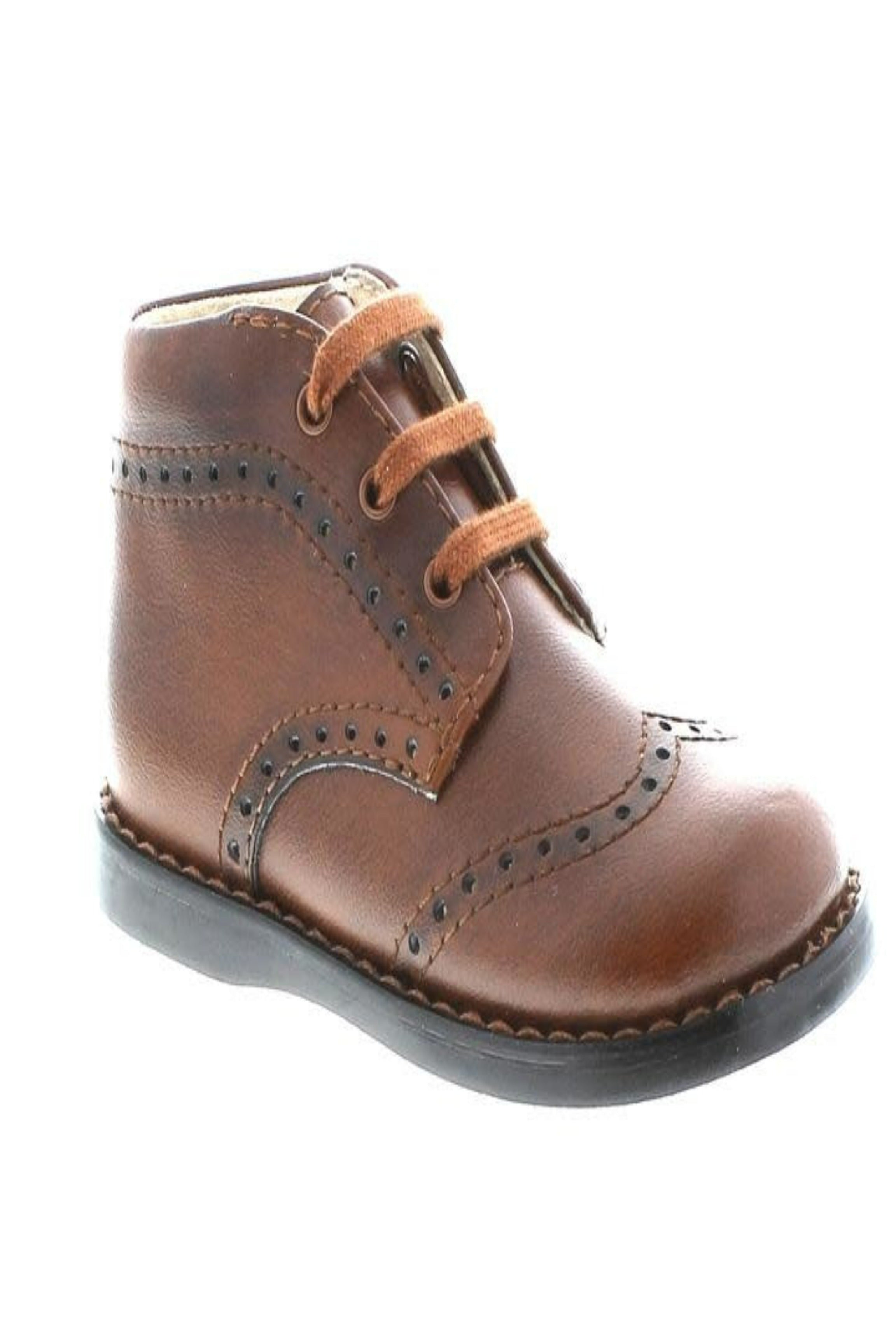 Cognac Perforated Boot