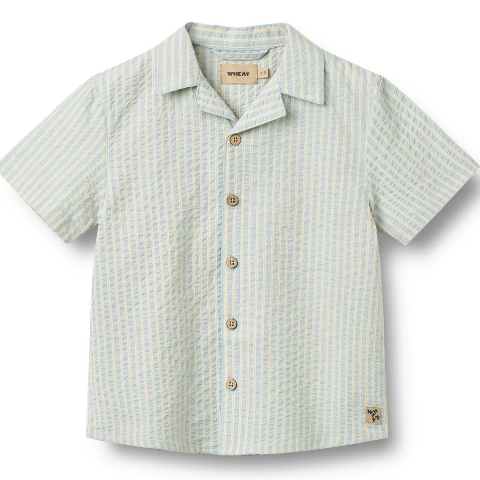Seafoam Stripe Seersucker Shirt