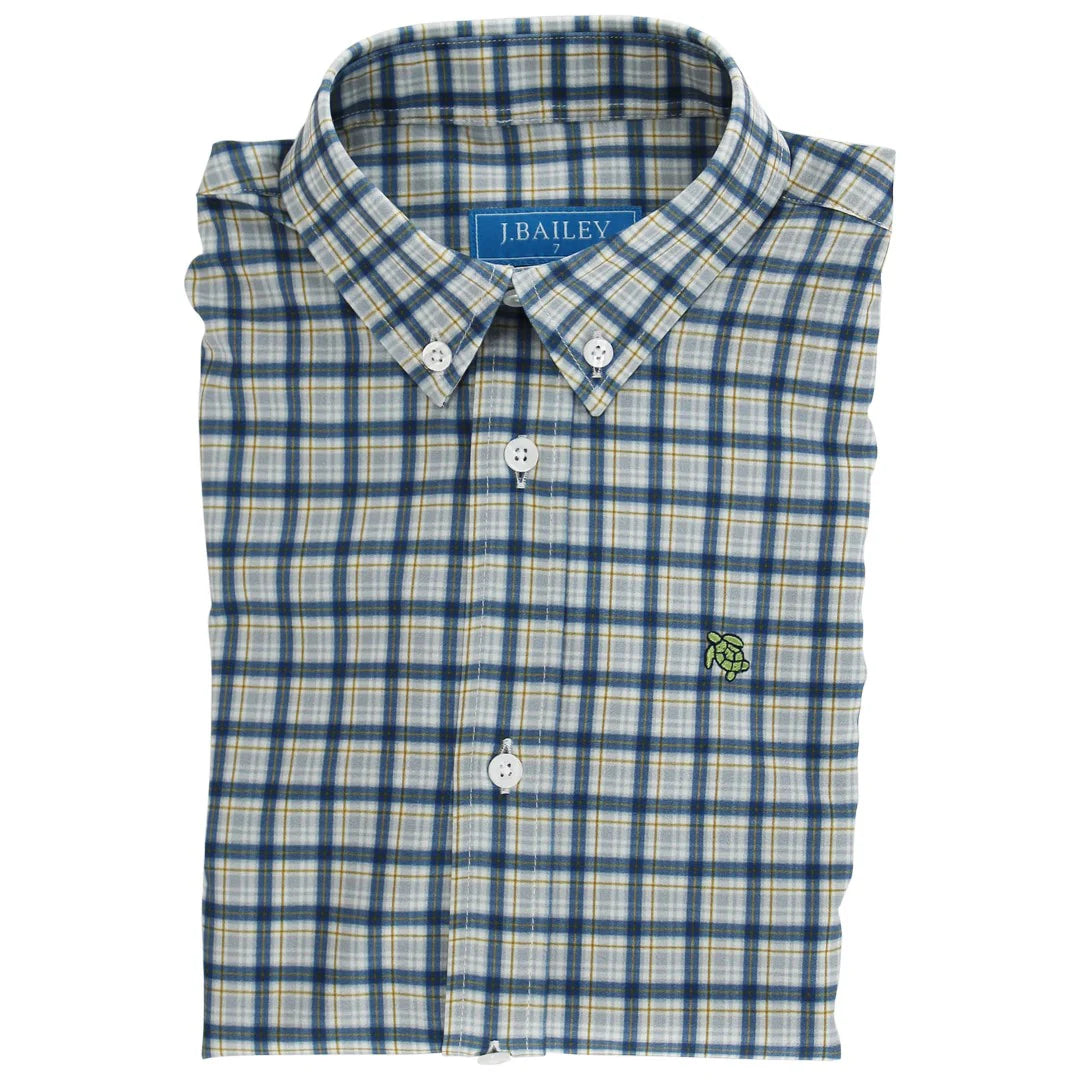 Blue Plaid Preformance Shirt