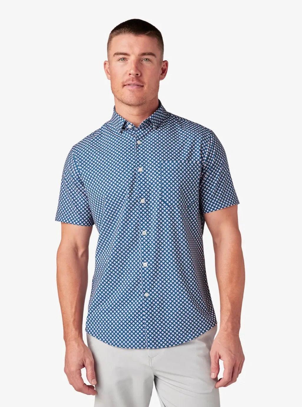 Leeward Navy Shelle SS Tech Shirt