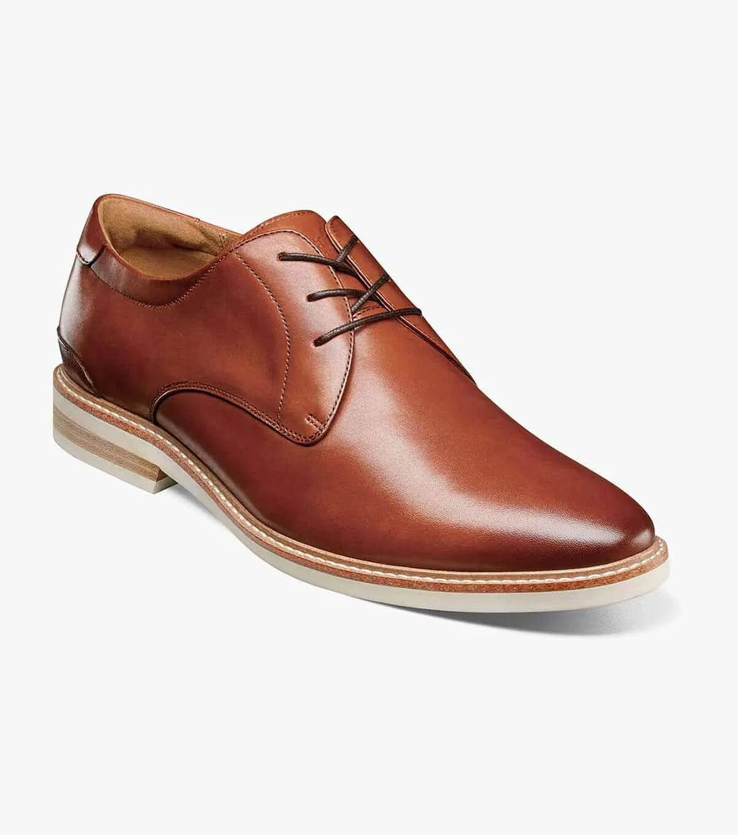 Highland Cognac Plain Toe Oxford Shoe