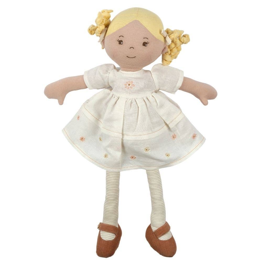 Priscy Blonde Haired Doll in White Linen Dress/Display Box