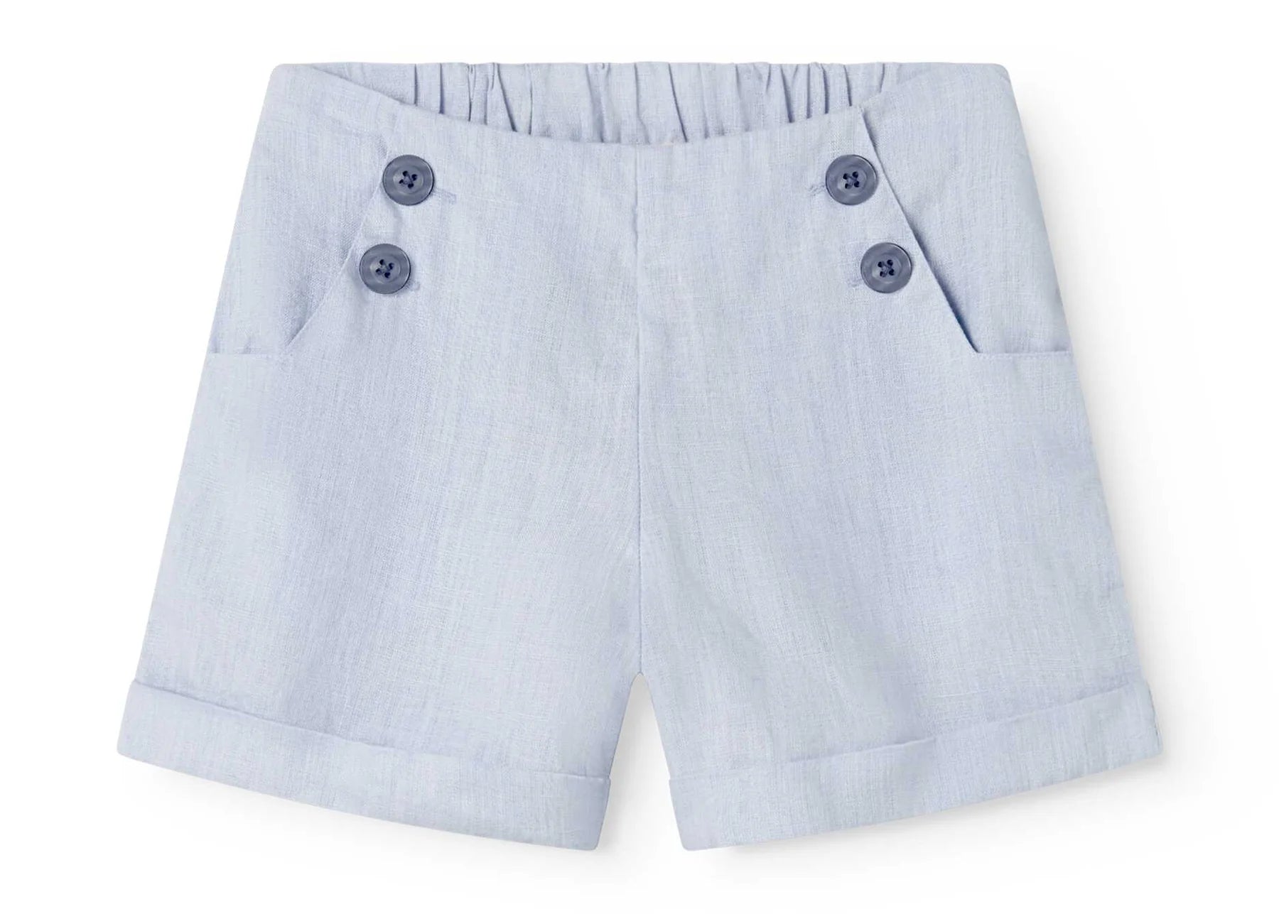 Blue Linen Sailor Shortset