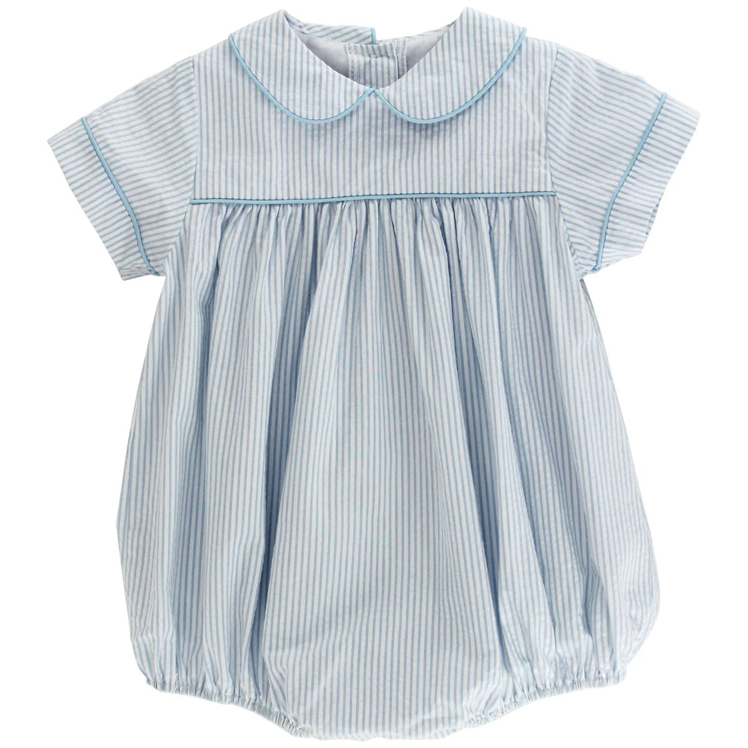Light Blue Seersucker Infant Romper