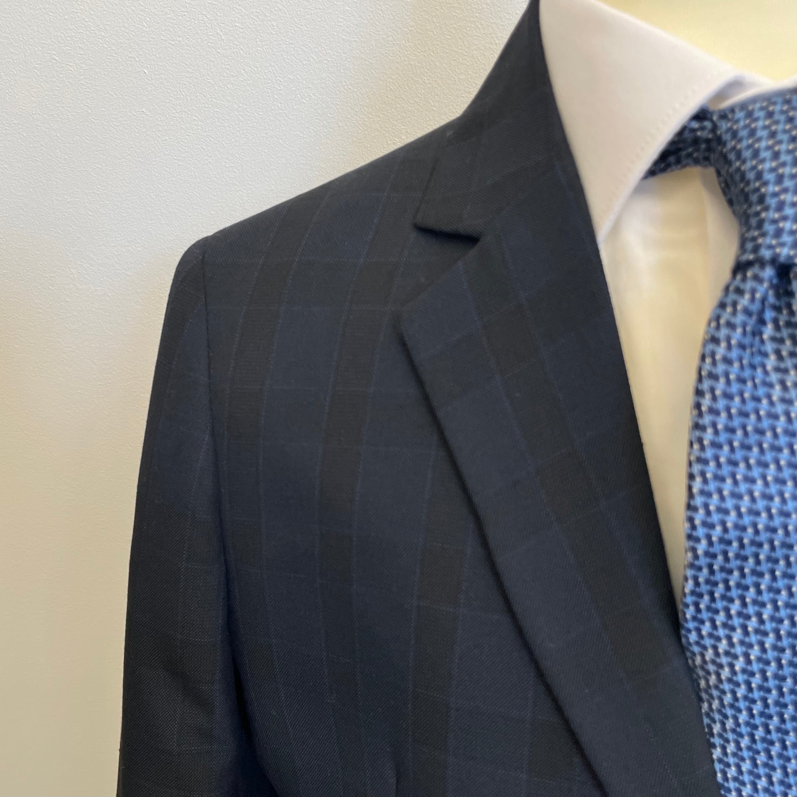 Blue/Black Plaid Suit