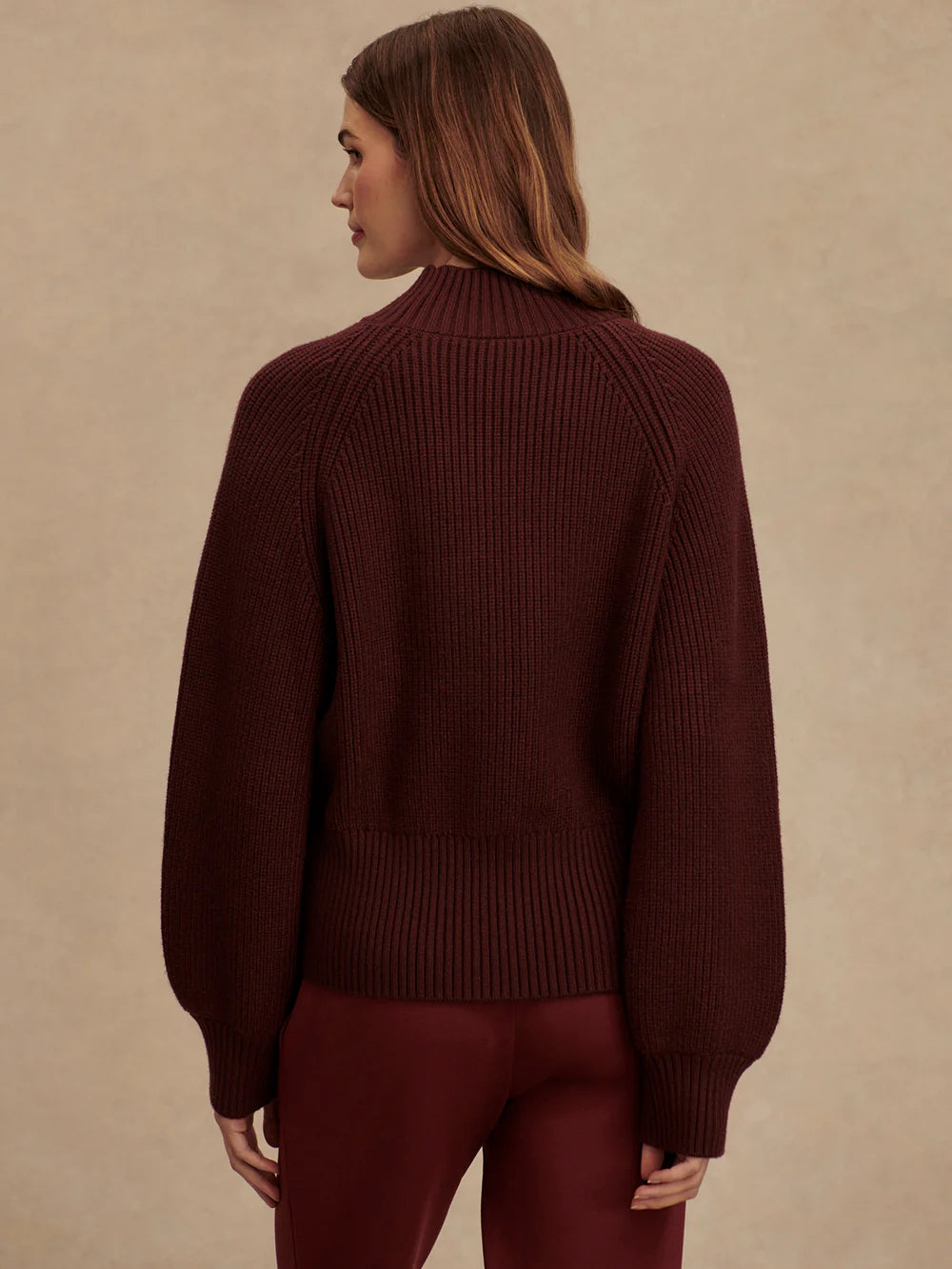Varley Double Soft Coffee Sally Half Zip