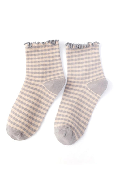 Women's Gingham Ankle Socks