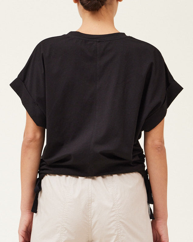Black Side Drawstring Tee