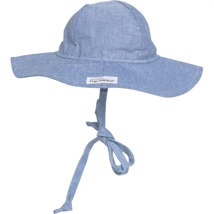 Kids UPF50+ Chambray Floppy Hat