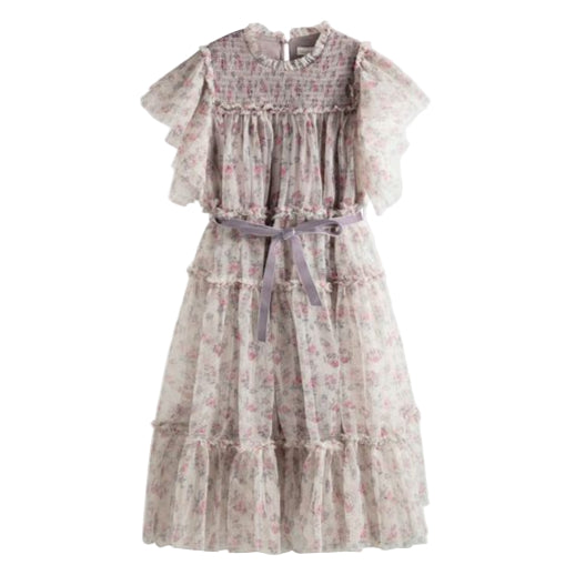 Carolina Rose Print Tulle Dress