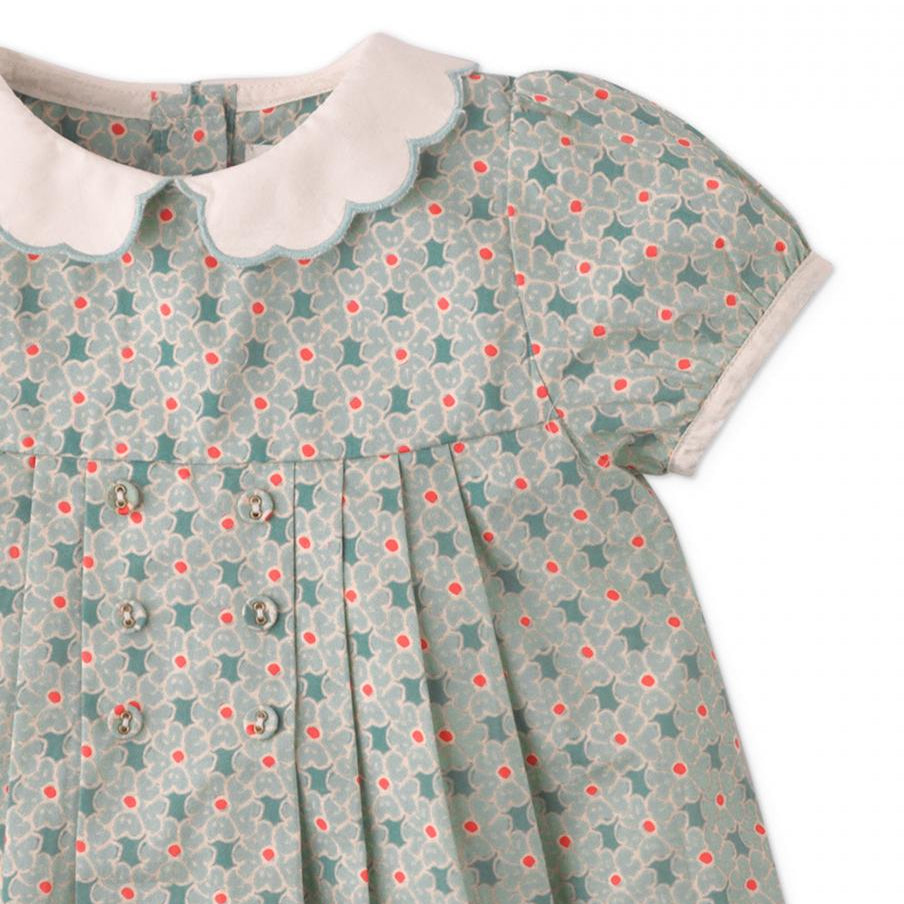 Seafoam Daisy Print Dress