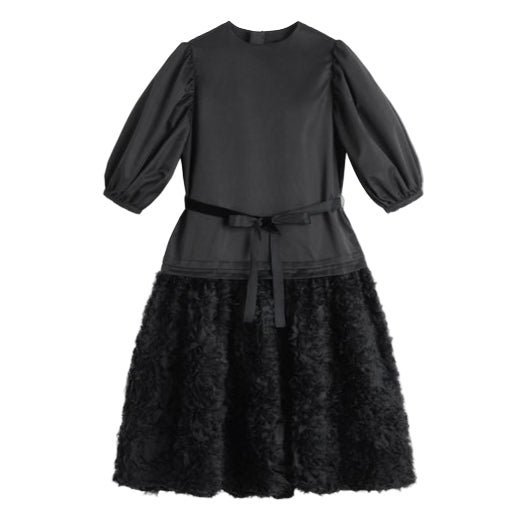 Gabie Black Taffeta Dress