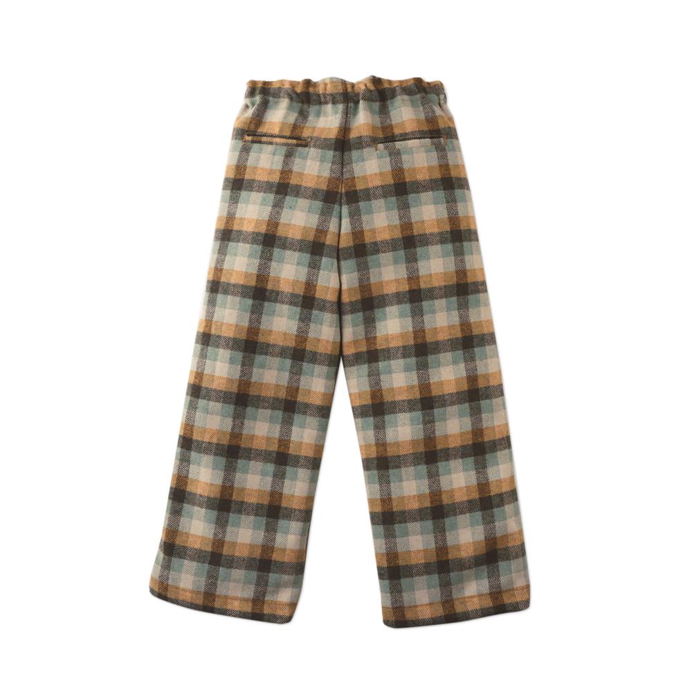 Brown Green Plaid Pant