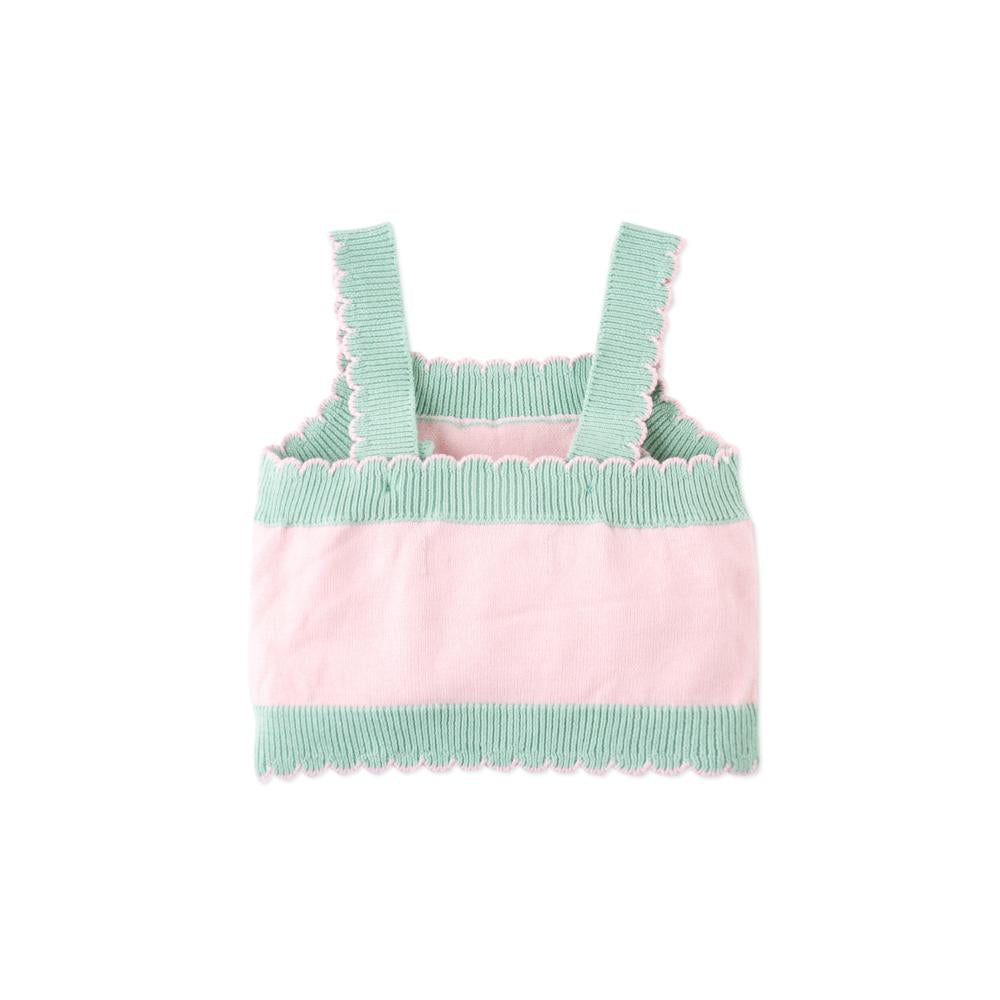 Pink Knit Bird Infant Tank