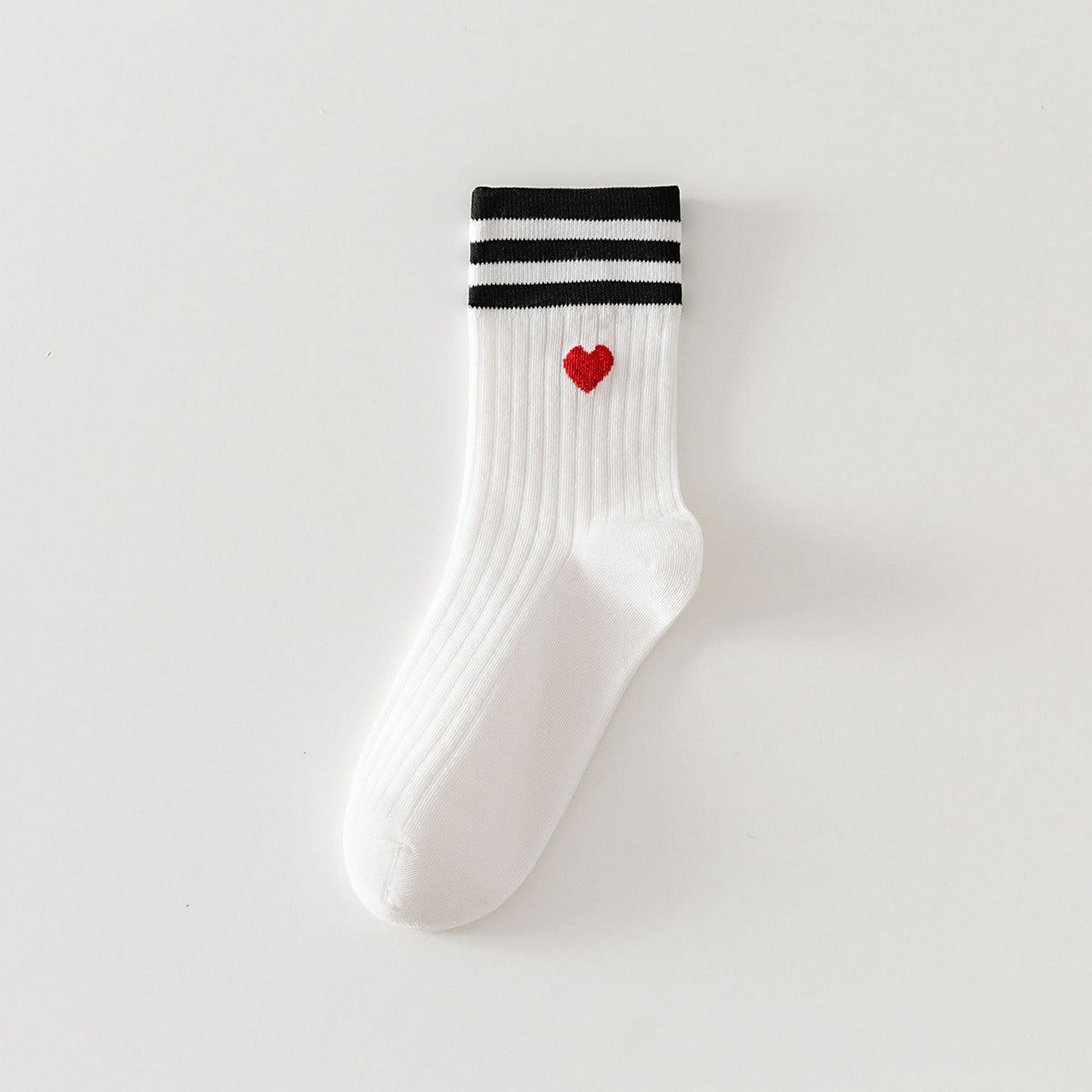 Athletic Stripe Heart Sock