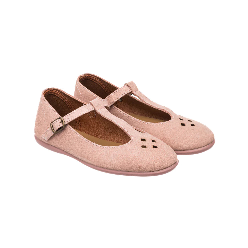 Elephantito Rose T-bar Suede Shoe