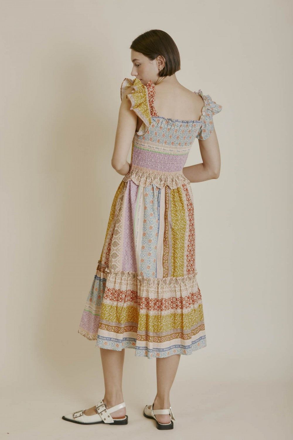 Penelope Multi Patch Print Dress