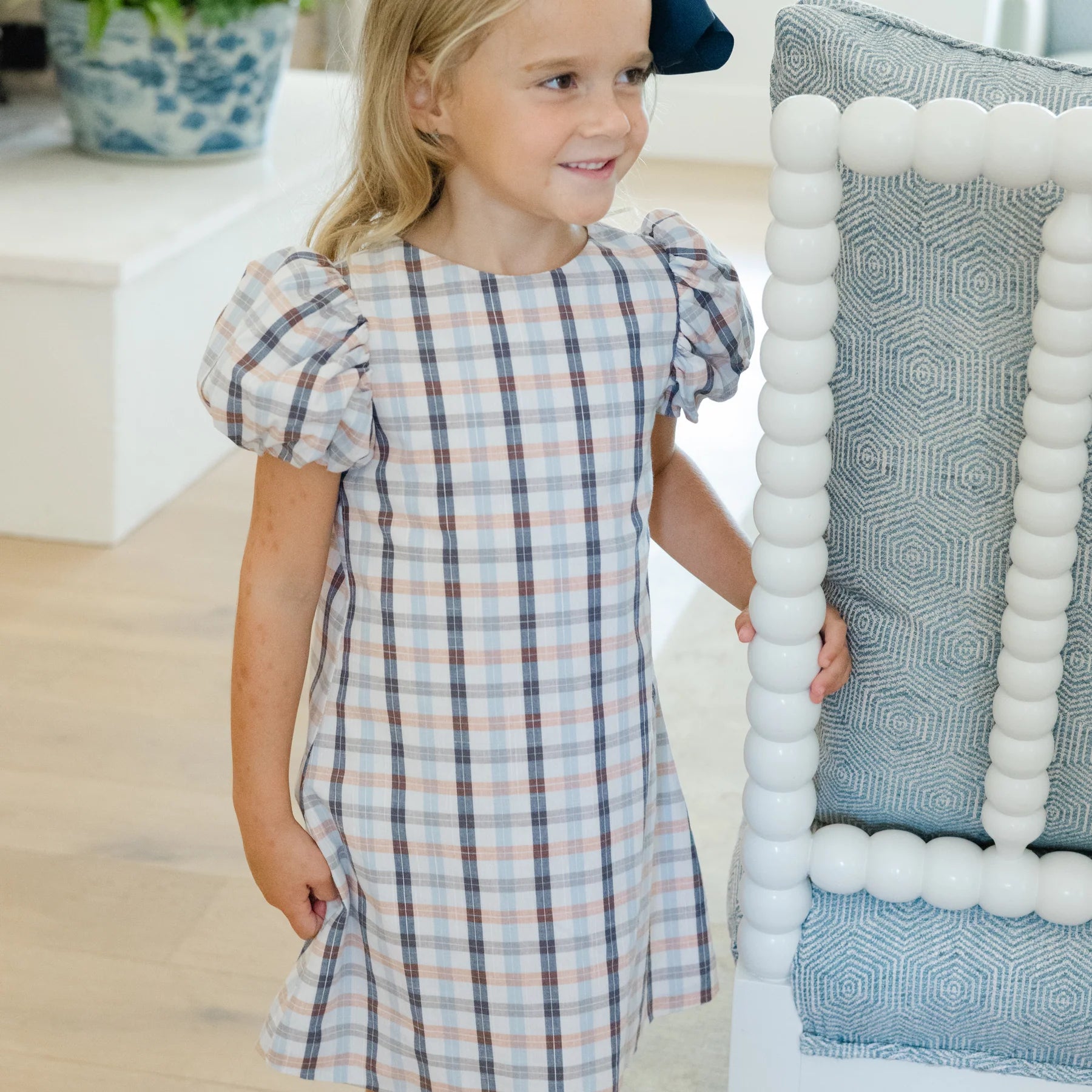Charleston Beige Plaid Aline Dress