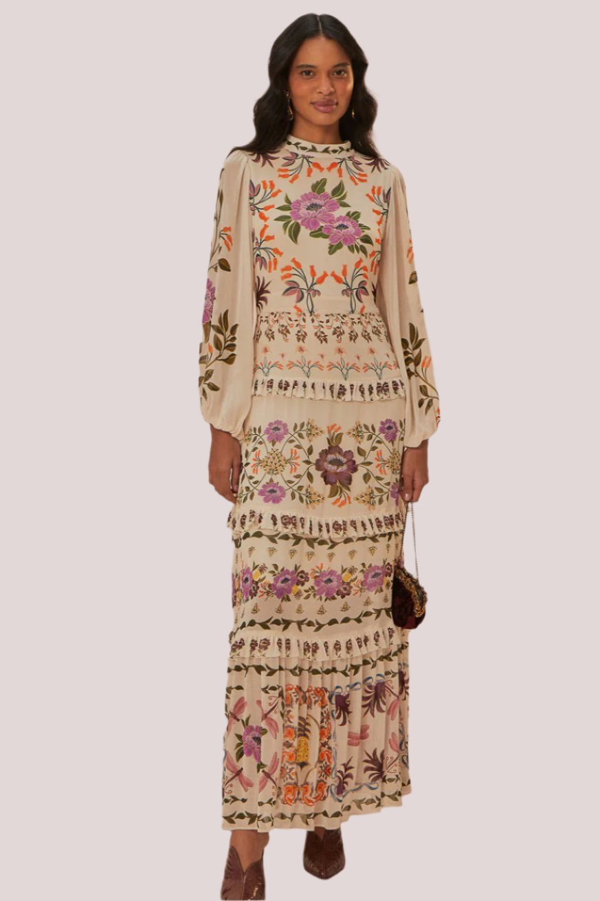 Farm Rio Winter Garden Maxi Dress