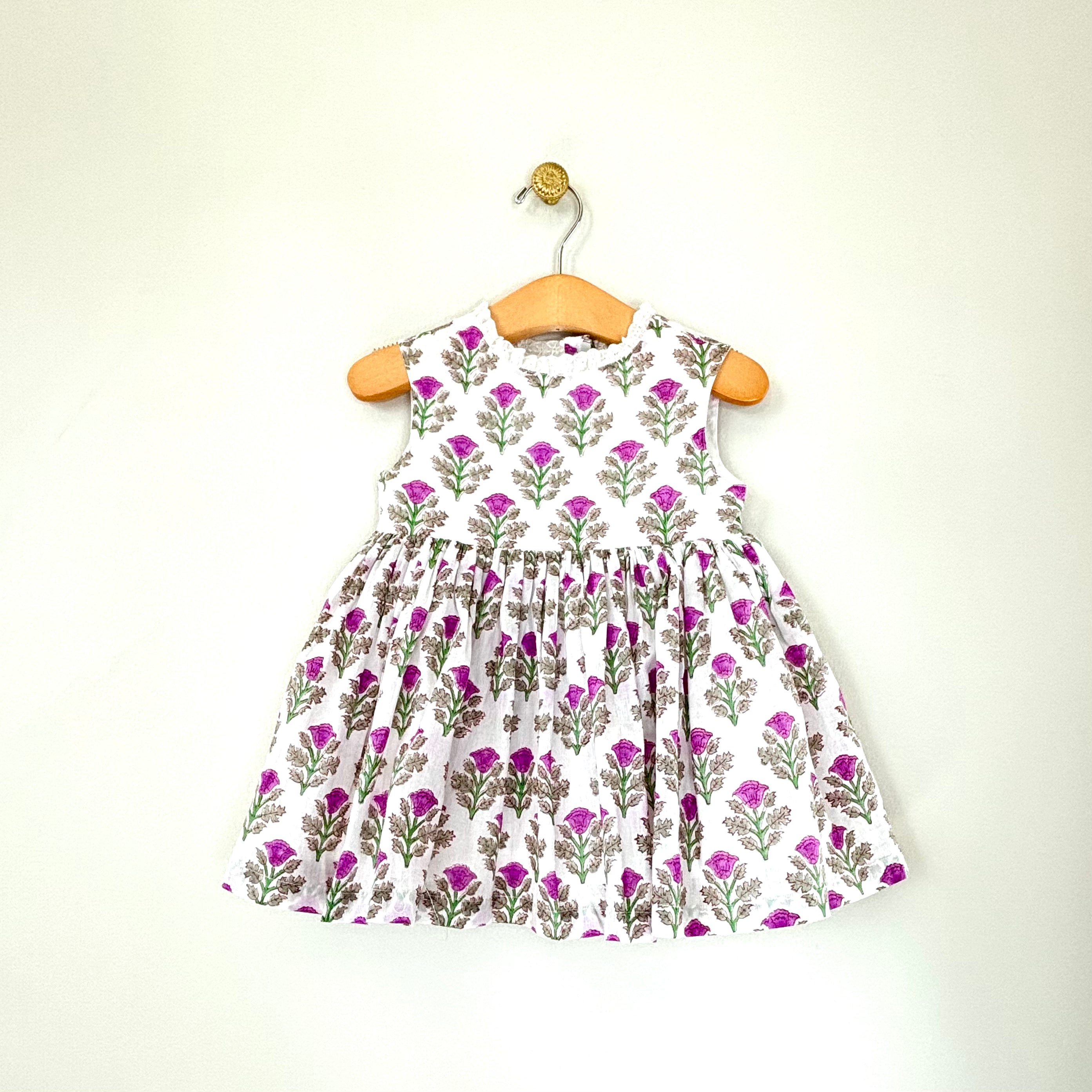 Mira Lilac Print Infant Dress