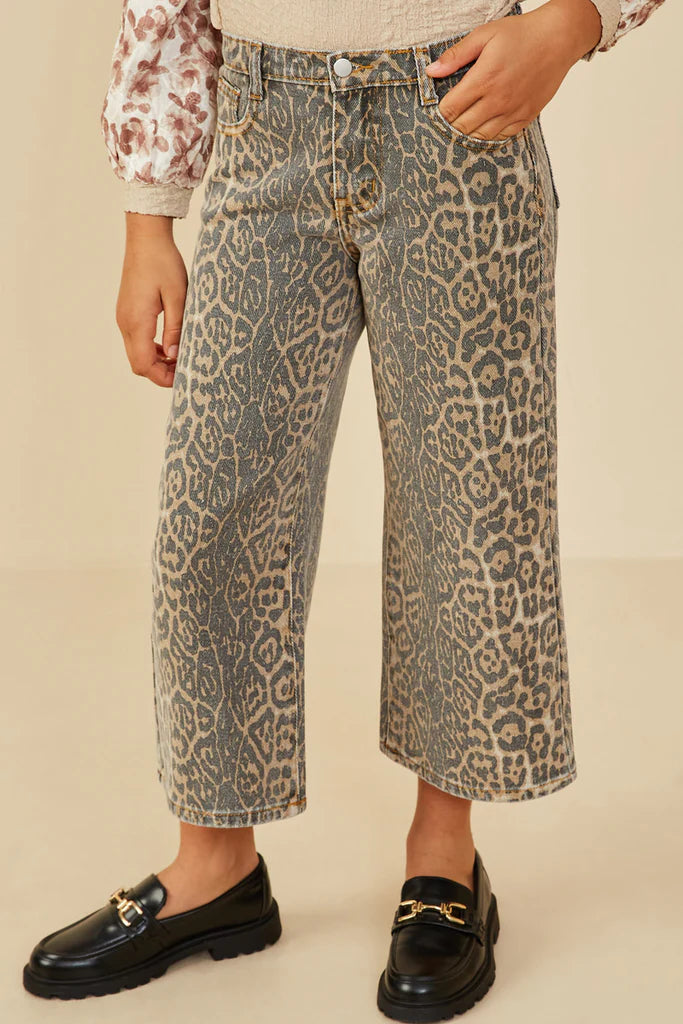 Leopard Cropped Jeans