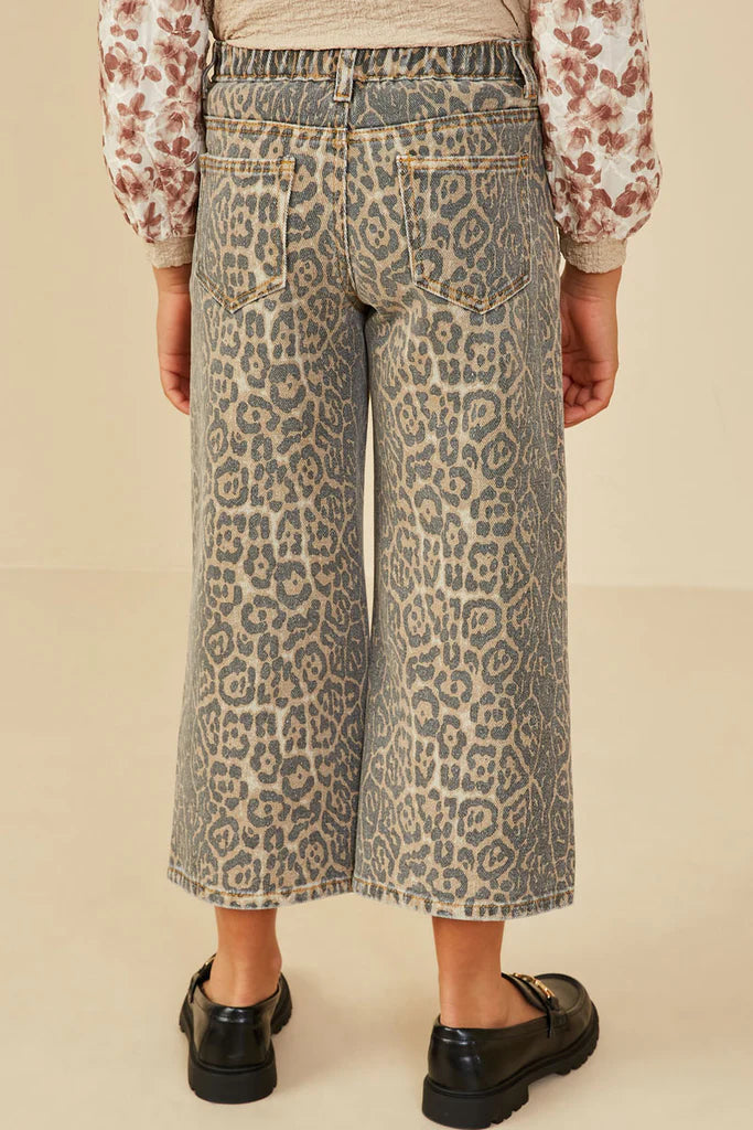 Leopard Cropped Jeans