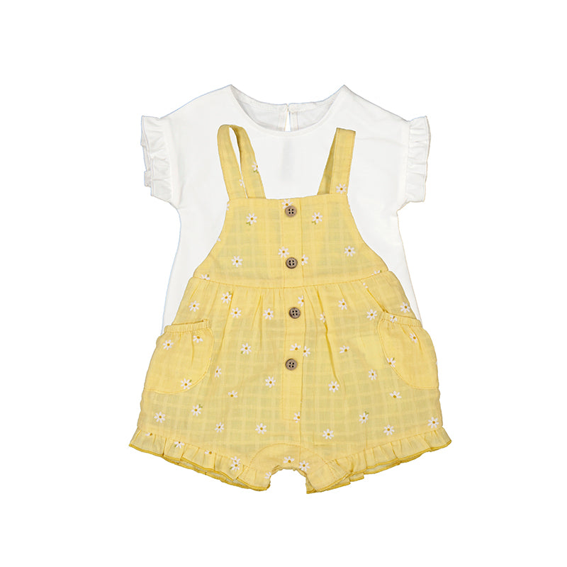 Yellow Daisy Overall with Blouse