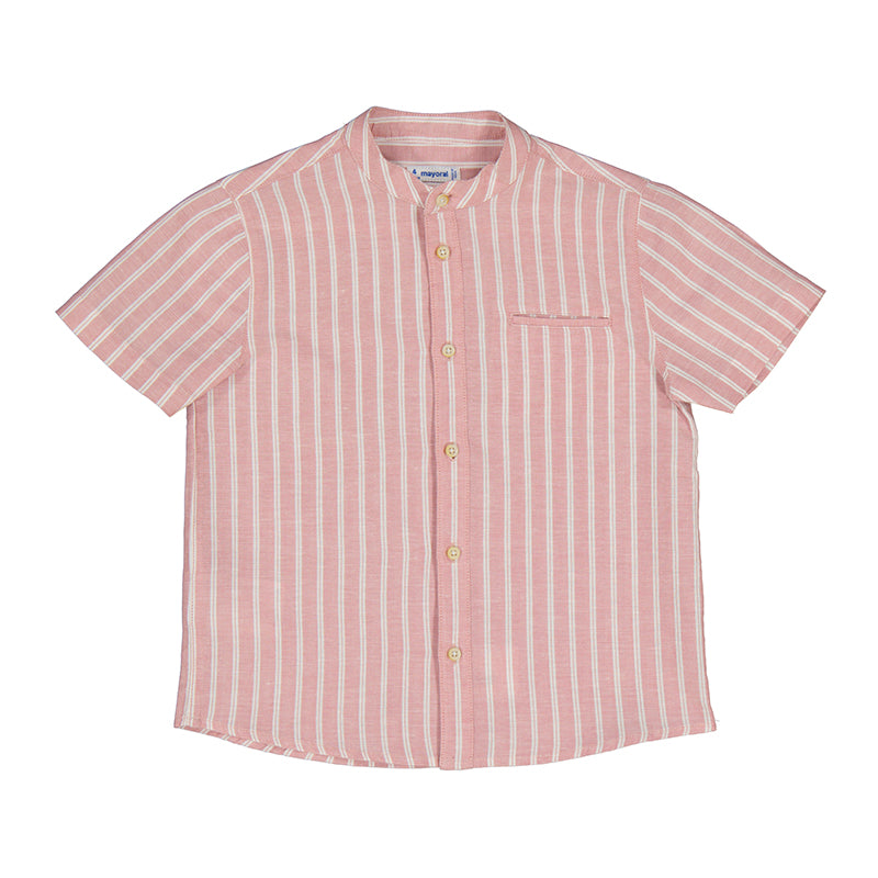 Clay Stripe Band Collar Shirt