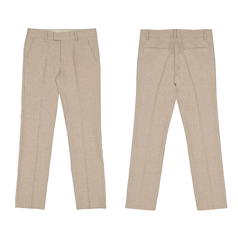 Camel Herringbone Trouser