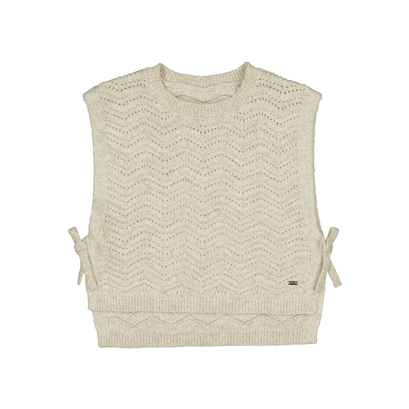 Stone Sweater Vest with Side Ties