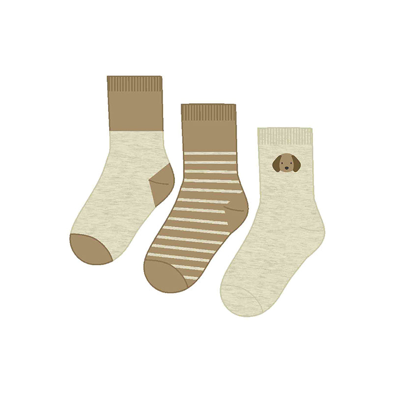 Mustard Doggie 3pack Socks