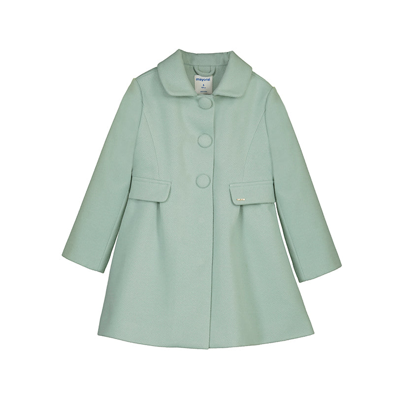 Jade Flannel Classic Dress Coat