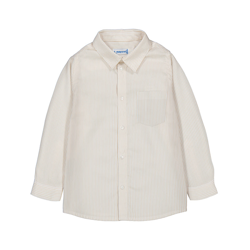 Beige Pinstripe Shirt