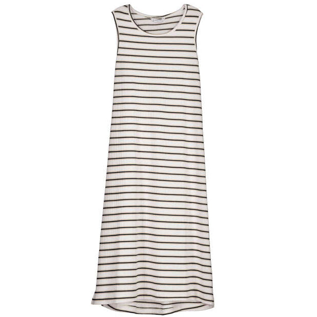 Black Stripe Knit Tank Dress