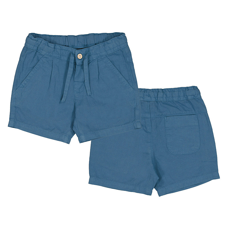 Ocean Blue Washed Linen Short