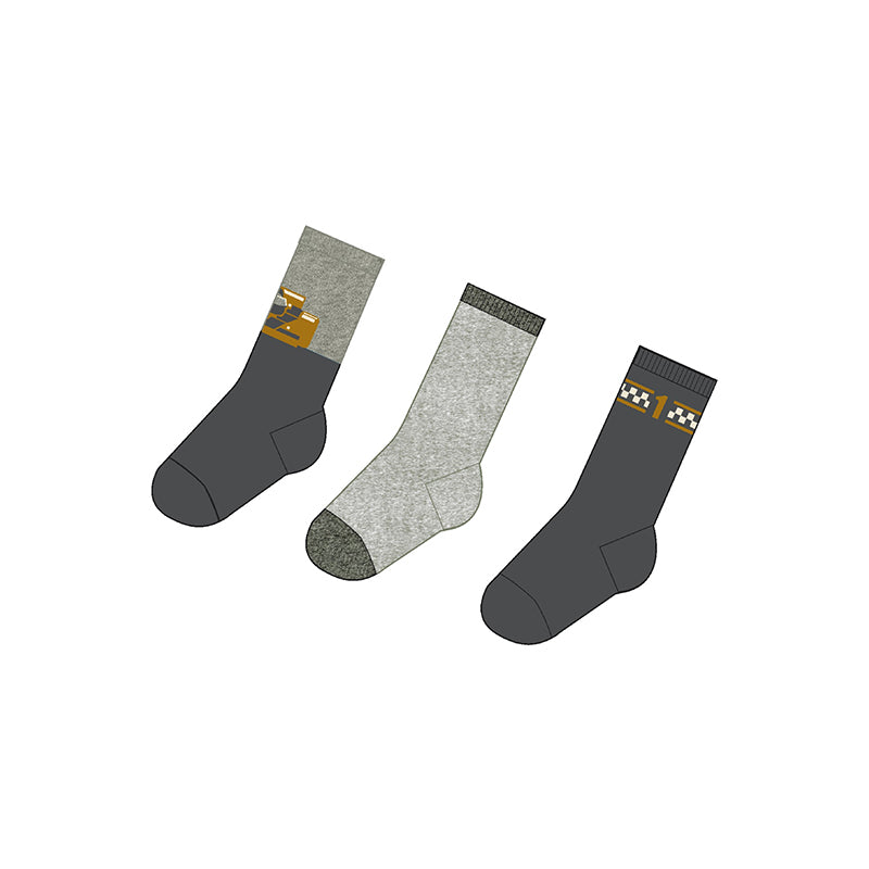 3pack Green Grey Sock Set