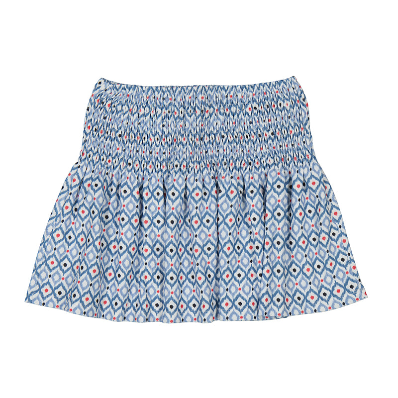 Blue Diamond Smocked Waist Skirt