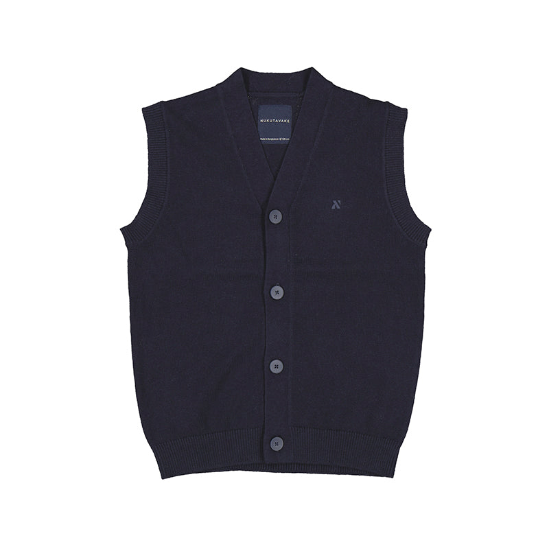 Navy Button Sweater Vest