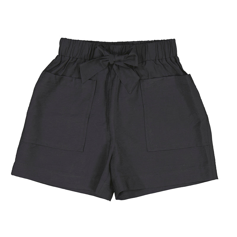 Black Rayon Big Pocket Short