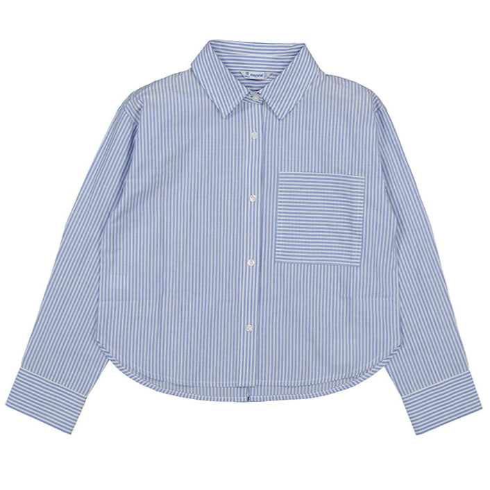 Blue Bankers Stripe Shirt