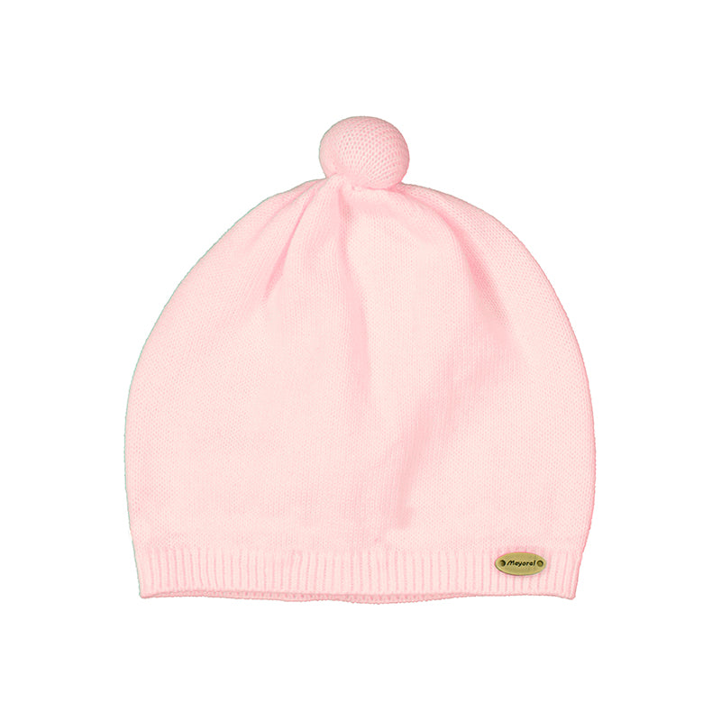 Fine Knit Small Pom Hat