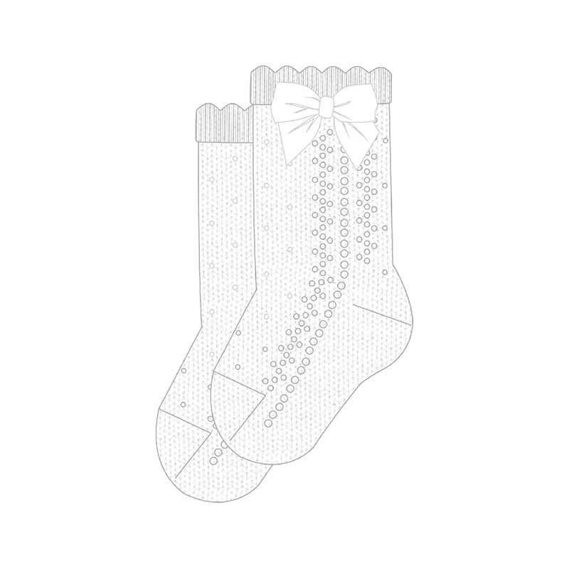 Pointelle Infant Knee Sock with Bow