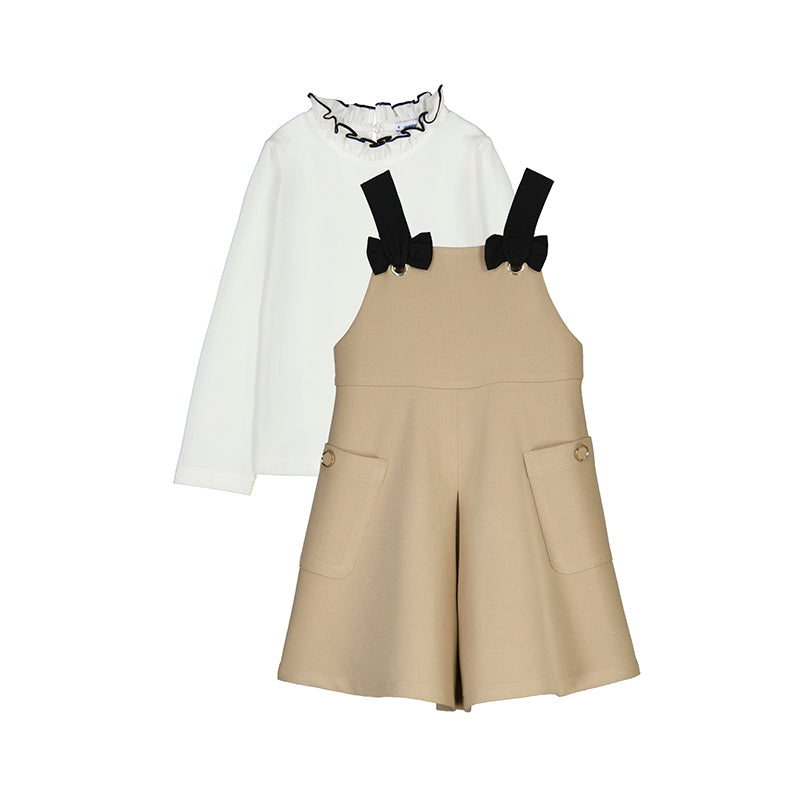 Camel Jumper & Blouse Black Bows