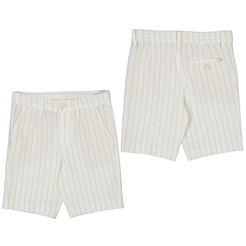 Ivory with Sand Stripe Short Bremuda