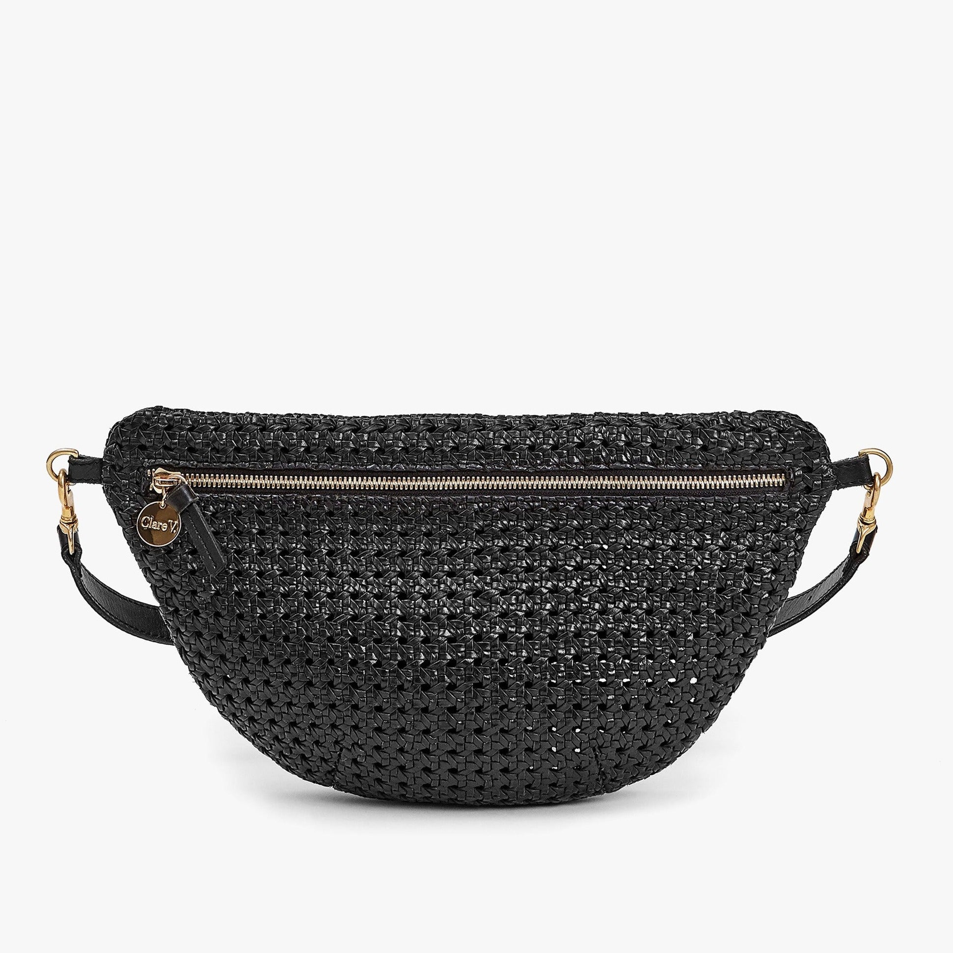 Clare V. Grande Fanny Black Rattan