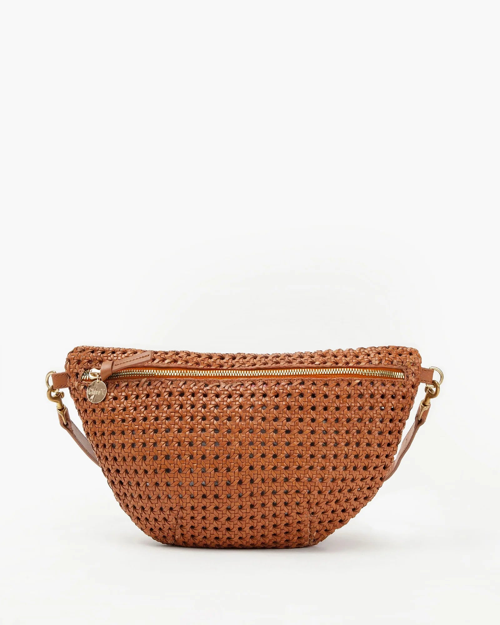 Clare V. Tan Rattan Fanny Bag