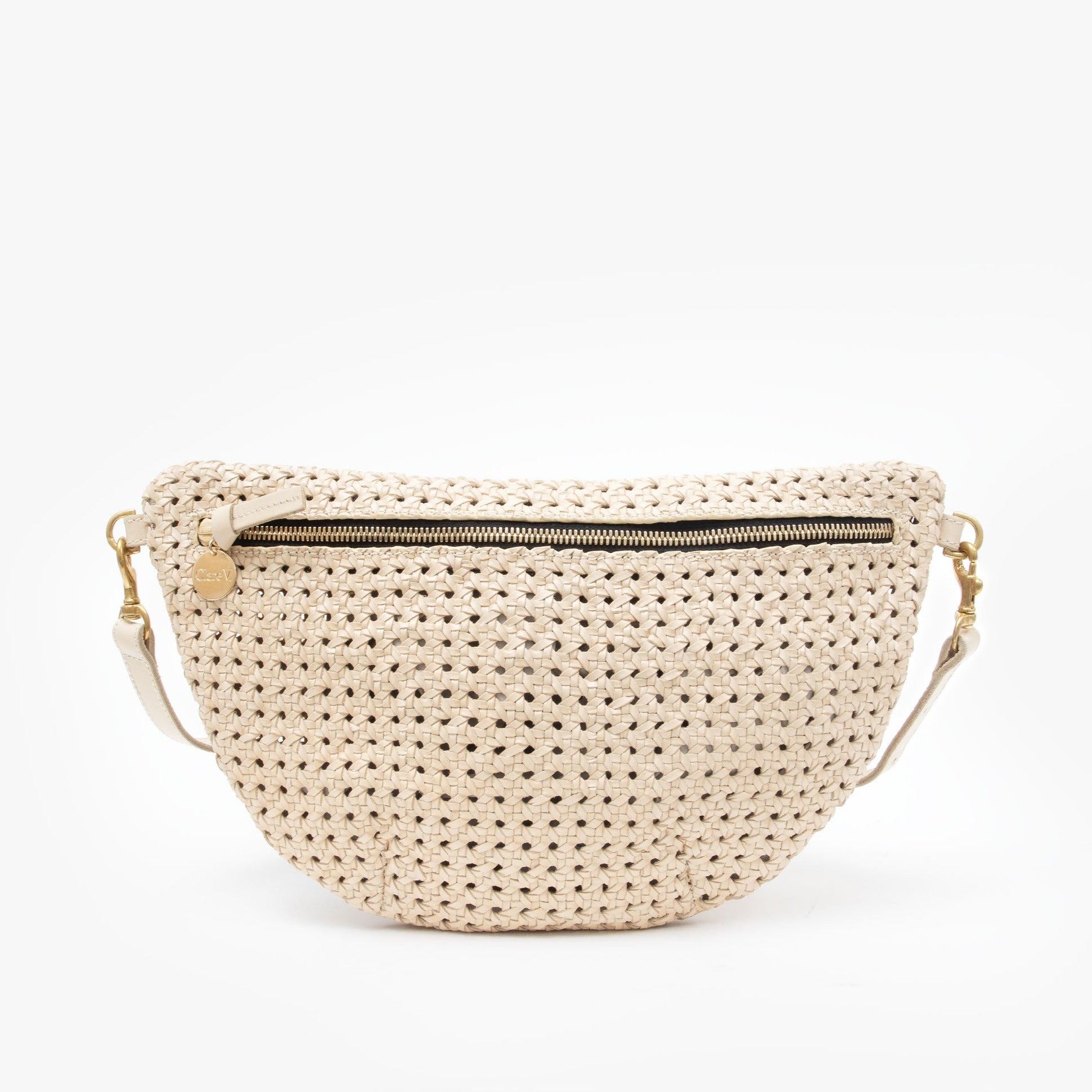 Clare V. Grande Fanny Cream Rattan