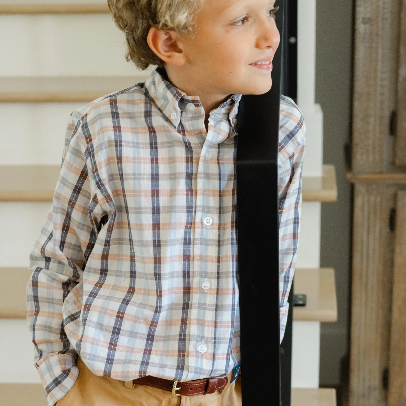 Beige Charelston Plaid Shirt